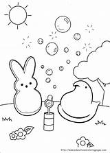 Peeps Coloring Pages Printable Easter Marshmallow Activity Bunny Activities Chick Kids Bubbles Print Book Fun Blowing Worksheets Cutout Egg Popular sketch template