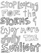 Coloring Pages Quotes Doodle Quote Alley Printable Inspirational Attitude Life Sayings Quotesgram Motivational Sheets Color Clipart Fun Stop Looking Storms sketch template