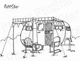Coloring Pages Printable Camping Trailer Travel Rv Trailers Choose Board Campers sketch template
