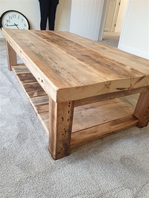 buy rustic wood coffee table   reclaimed timber