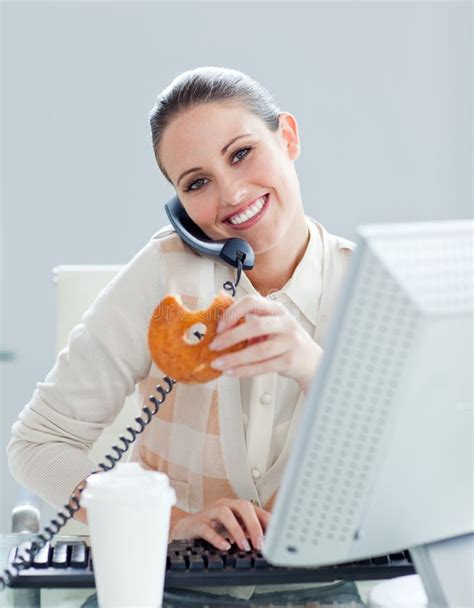 Self Assured Businesswoman On Phone Stock Image Image Of Happiness
