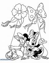 Minnie Daisy Coloring Mouse Pages Mickey Disney Duck Friends Color Donald Disneyclips Book Goofy Print Off Kites Funstuff sketch template