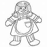 Doll Coloring Rag Colouring Pages Ragdoll Getcolorings Getdrawings sketch template