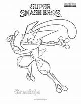 Coloring Greninja Smash Super Pages Brothers Pokemon Bros Fun Pokémon Patrick St Popular Coloringhome sketch template