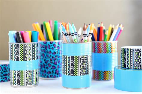 diy duck tape pencil holder art organizer giveaway  pennywisemama