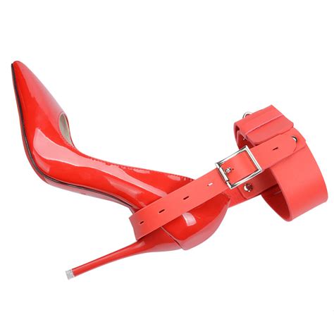 Feet Restraint Sex Toy For High Heels Shoes Pu Leather Foot Bondage