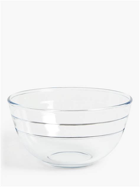 John Lewis And Partners Large Glass Mixing Bowl Clear 3l At John Lewis
