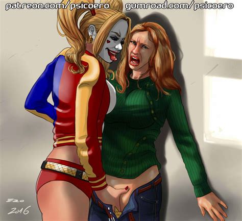 harley quinn x gillian jacobs commission by psicoero hentai foundry