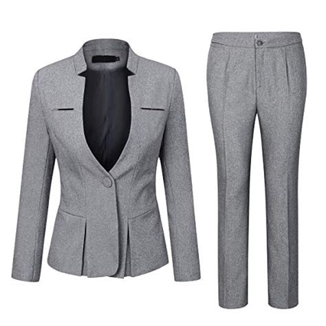elegant business two piece office lady suit with pants 3 colors