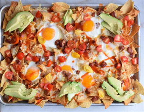 cheesy chorizo breakfast nachos recipe
