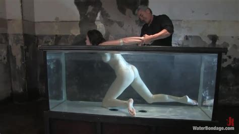 water bondage master dunked a fully naked sex slave isobel wren