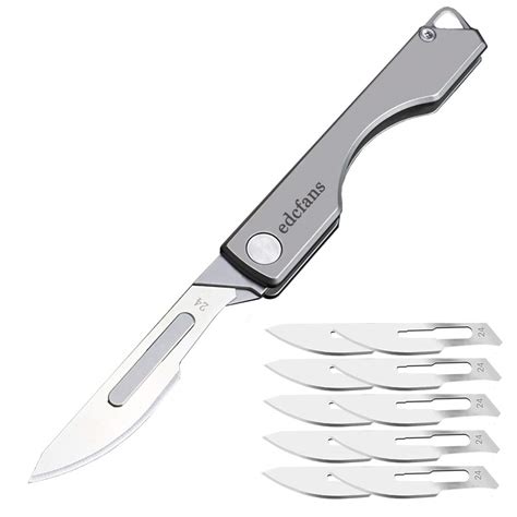 edcfans titanium folding pocket knife skinning knives  outdoor