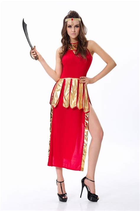 Egyptian Halloween Costume Red Greek Goddess Costume Fancy