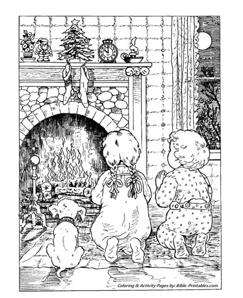 classic christmas coloring pages bedtime prayers   fireside