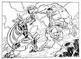 Coloring Thor Hulk Pages Avengers Print sketch template
