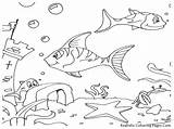 Coloring Sea Ocean Fish Pages Drawing Floor Under Aquarium Printable Kids Kid Scenery Drawings Life Preschool Template Getdrawings Beehive Realistic sketch template