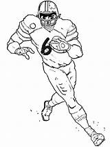 Coloring Football Pages Player American Players Print Easy Drawing Team Getdrawings Touchdown Popular sketch template
