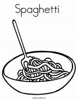 Spaghetti Coloring Built California Usa Noodles sketch template