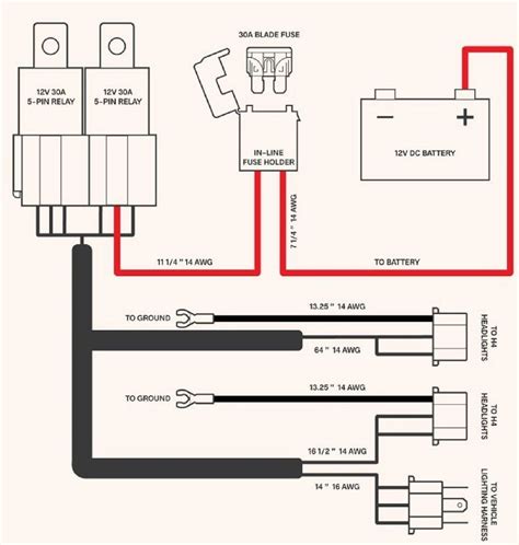 dual headlight relay wiring diagram