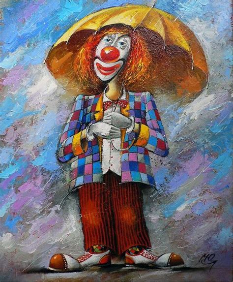 The Symbol Of The Circus Clowns Paintings By Yuri