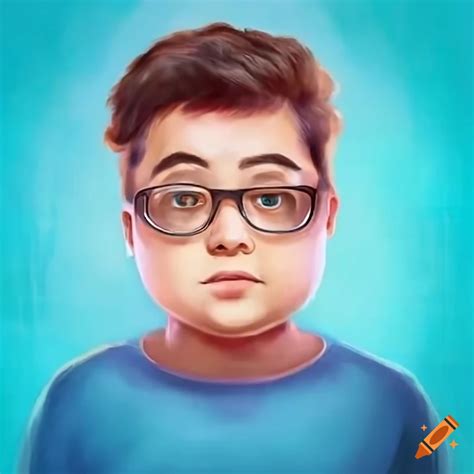 Chubby Young Man With Glasses