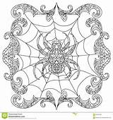 Coloring Chandelier Getcolorings Halloween Pages Zentangle Spider sketch template