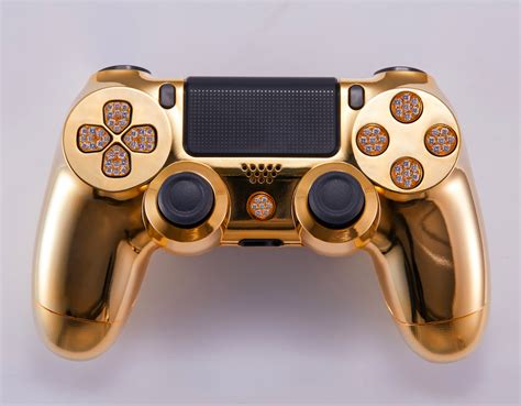 gold plated diamond encrusted ps controller