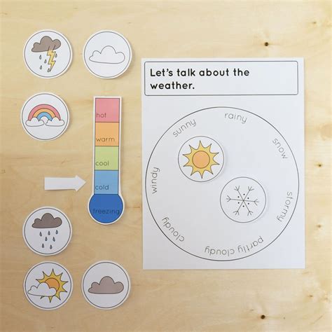 printable weather chart  preschool  printable