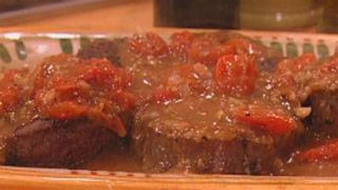 tenderloin steaks with roasted tomato steak sauce and sage