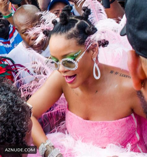 Rihanna Sexy In A Pink Dress During Kadooment Day Parade In St