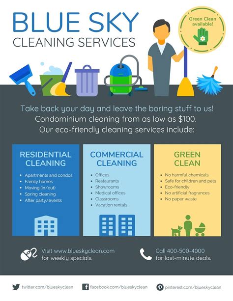 product flyer templates venngage commercial cleaning services