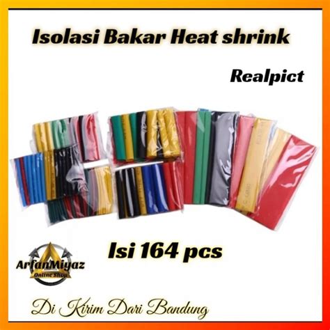 Jual Isolasi Bakar Warna Warni Isi 164 Pcs Isolasi Kabel Bakar Konektor