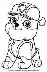 Patrol Paw Rubble Coloring Pages Printable Visit Sheets sketch template