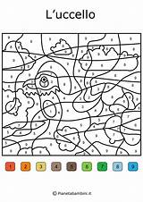 Colora Conta Colorare Numeri Pianetabambini Schede Didattiche Calcola Bambini Colori Difficili Giochi Difficile Animali Uccello Sugli Scegli sketch template
