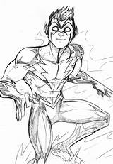 Flash Coloring Pages Kid Zoom Running Printable Drawing Dc Comic Book Comics Superhero Reverse Sketch Color Lucianovecchio Deviantart Getdrawings Popular sketch template