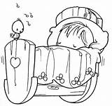 Baby Coloring Pages Sleeping Precious Moments Fun Cute Kids sketch template