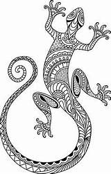 Zentangle Gecko Fiverr Behance sketch template