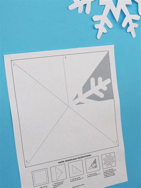 printable paper snowflake template pjs  paint