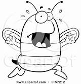 Bee Panicking Clipart Cartoon Cory Thoman Outlined Coloring Vector 2021 sketch template