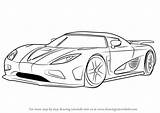 Koenigsegg Agera Draw Drawing Drawingtutorials101 Step Tutorial Car Sports Pages Coloring Cars Adults Tutorials Drawings Easy Sketch Kids Learn Lamborghini sketch template