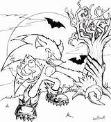 Coloring Sonic Werehog Pages Print Popular sketch template