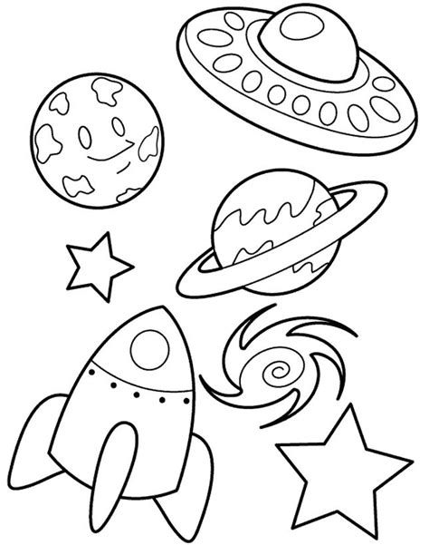 printable coloring pages  kids space coloring pages