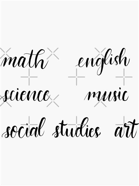 math english science  art social studies school subject