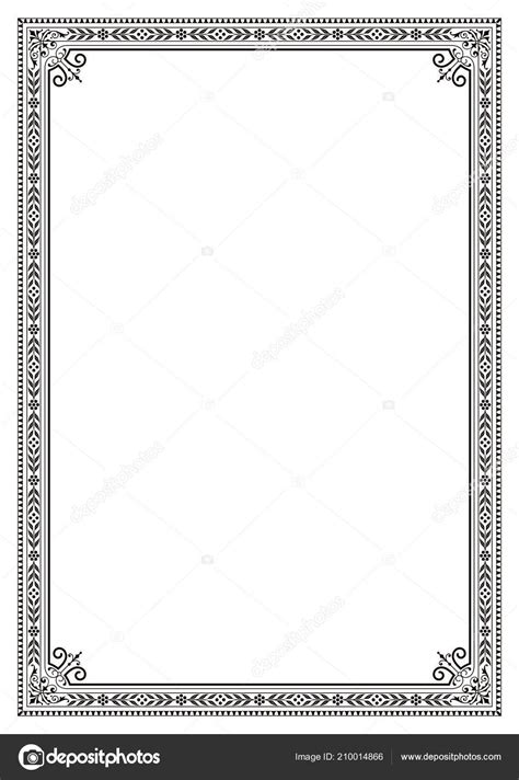 decorative border frame background certificate book cover template  classic
