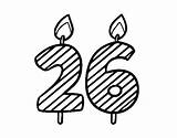 46 26 Years Coloring Old Birthday Coloringcrew sketch template