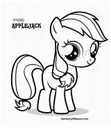 Coloring Little Pony Applejack Book Pages Play Color sketch template