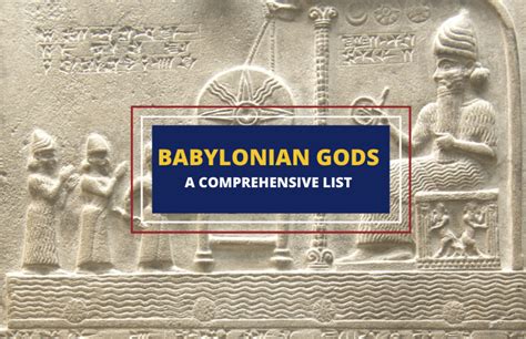 powerful babylonian gods  comprehensive list symbol sage