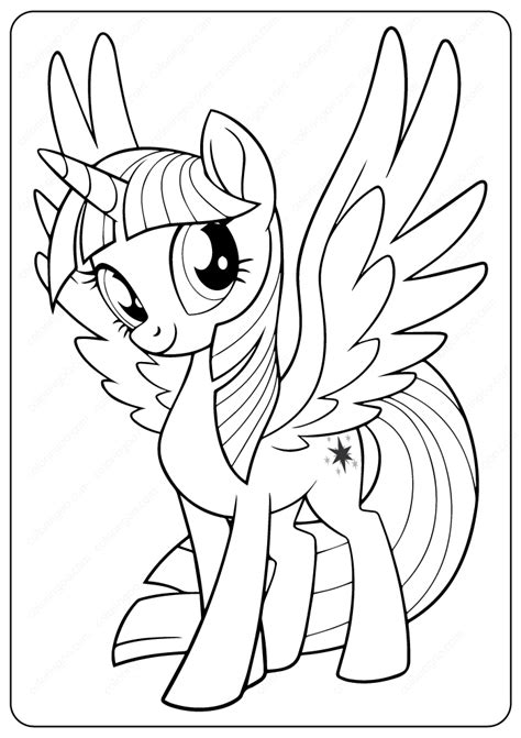 cartoon pony  wings coloring page