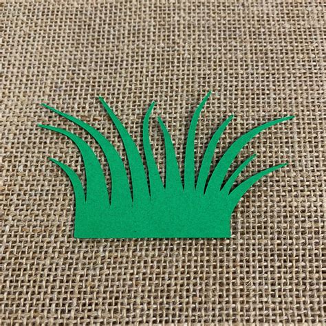 grass paper cut outs set   grass shaped die cuts green etsy