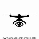 Drone Surveillance Coloring Icon Quadcopter Icons Pages Spy Privacy sketch template